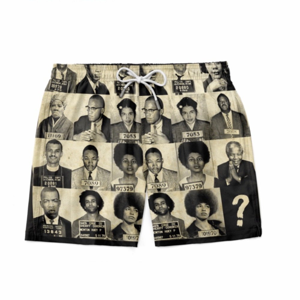 Melaninful civil rights mug shot shorts size 3xl